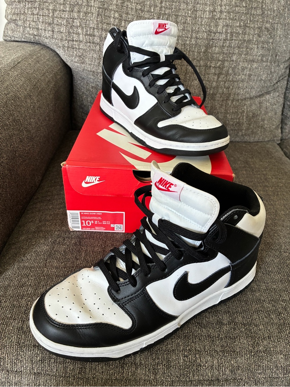 Nike Black and White High-Top Sneakers